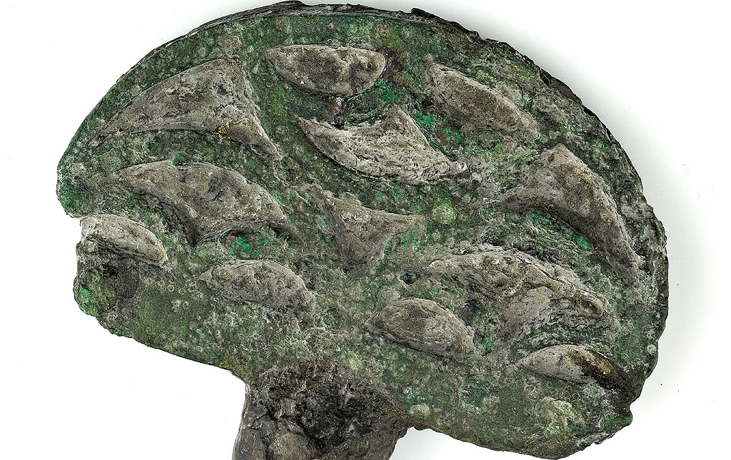 Detail bronzen sierplaat