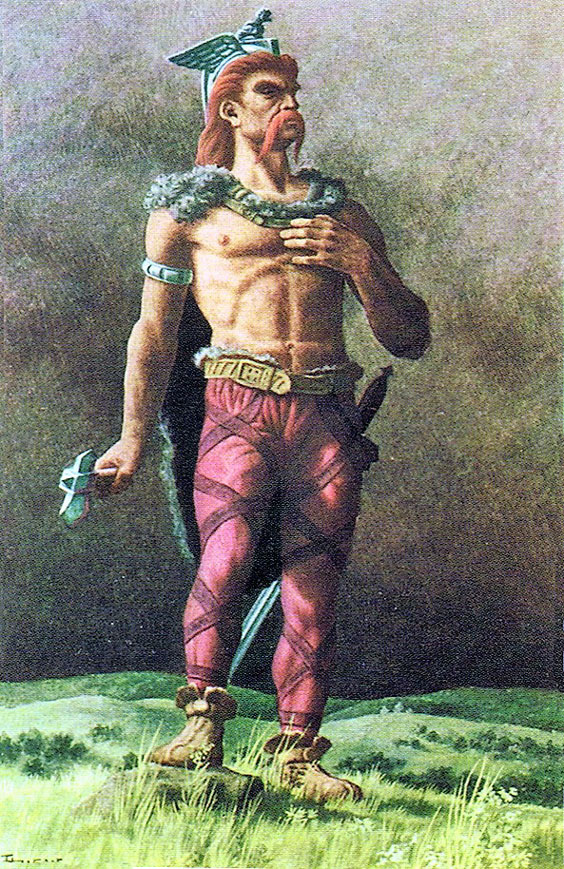 Drawing of Ambiorix, king of the Eburones, nineteenth century vision