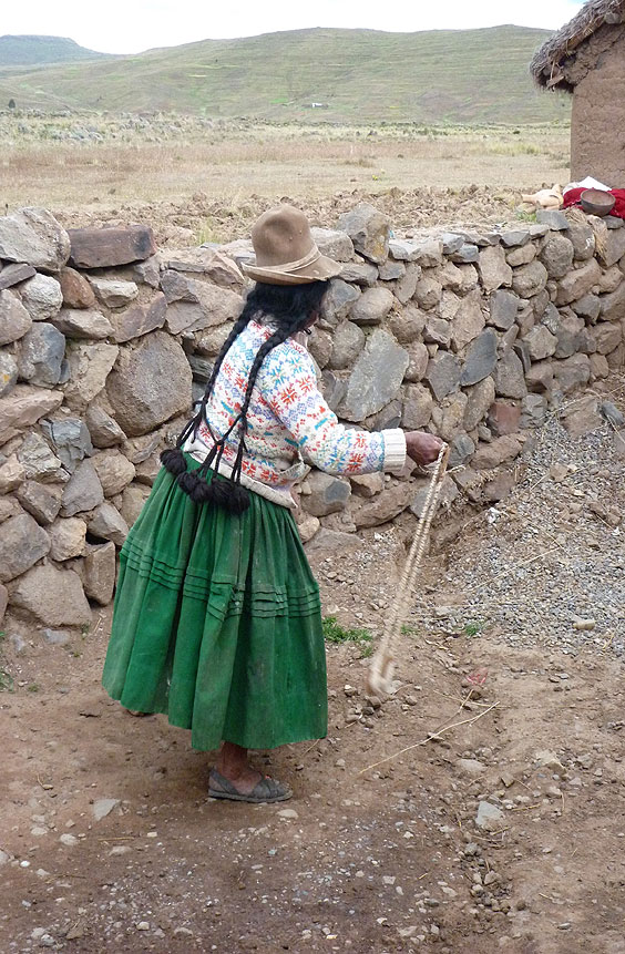 Slinging Peruvian woman