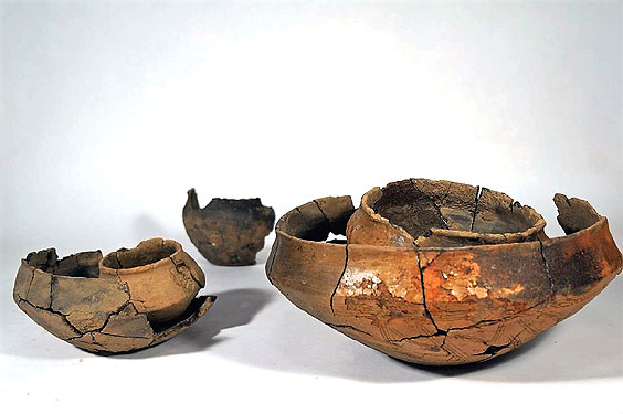 Restored earthenware pots, Poperinge in Belgium