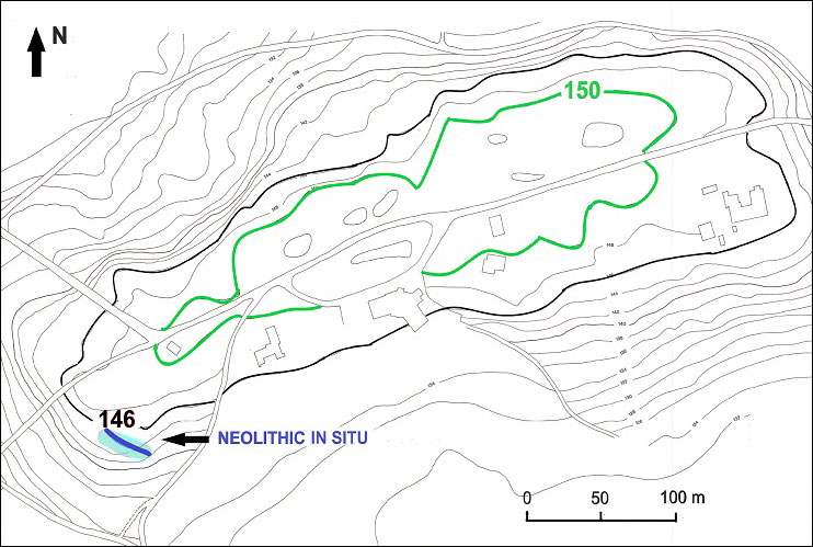 Fig 14: Top zone and Neolithic zone