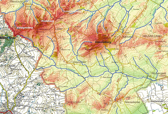 The central ridge as a watershed