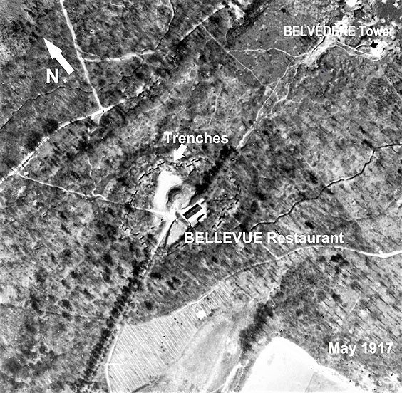 Detail aerial view of the British resistance post
